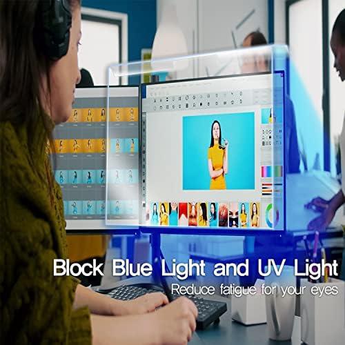 Escudo de cura] guarda de tela leve anti-azul de 22 polegadas para desktop, protetor de tela de monitor para olhos, bloqueando