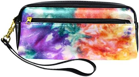 Rainbow Tay Dye Impressão Lápis Caneta Bolsa de Caneta PUCH POPAIO DE CAPARIO DE CAPARIA COM ZIPPER PARA MENINAS MENINAS Escola