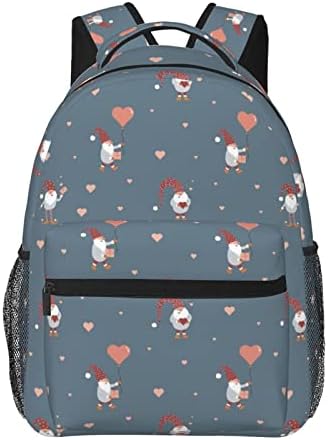 Afhyzy Gnome Travel Laptop Backpack Women Bookbag Backpack da escola leve para garotas Mochila Ajustável Mochila Fits