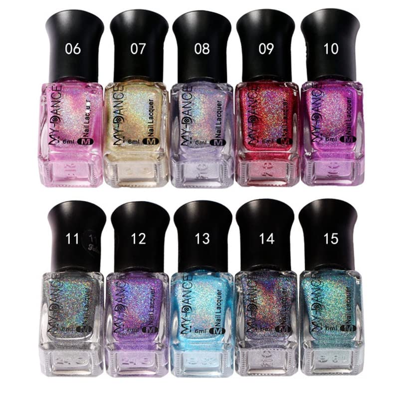 6 ml manicure unha artishish holográfico de preto espelho efeito chameleon verniz unha gel esmalte glitter laca tslm1 -