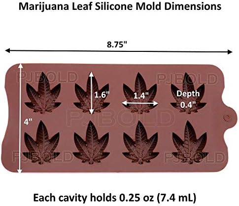 Moldes de silicone de folha de folha de maconha para maconha para gomas de goma de chocolate de molde de molde de panela,