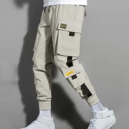 Calças de carga atlética de ajuste masculino Moda de moda de moda de hip hop calça calças de utilidade multifuncional casual