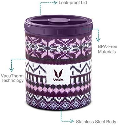 Vaya Preserve 500 ml de lã - recipiente de refeição em aço inoxidável isolada a vácuo, portador de refeição, lancheira portátil,