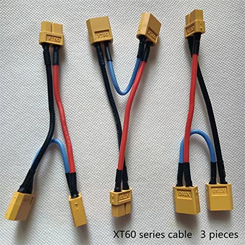 SkrnrhRery XT60 Connector paralelo serial da série, XT60 Conector de cabo de extensão da bateria com cordão de silicone 14AWG 1