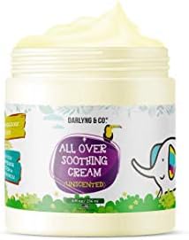 Darlyng & Co Natural sem perfume em toda a cura suave Creme de bebê | Inclua Sheité manteiga e manteiga de cacau | Para fraldas, berço, eczema | Chemical Free | 8 onças