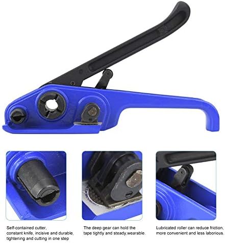 Poly Strapping Tension Cutter Manual Banding Tools Windlass para PP ou Fita de Pet de largura 19mm 0,63 0,75 polegada de espessura 0,3 1mm 0,01 0,04in, ferramentas e acessórios manuais
