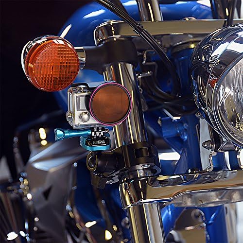 Fotodiox Pro Go Gotough Racing Mount para gaiola e barras, garfos e guidão de motocicletas, até 2,1 diâmetro - compatível