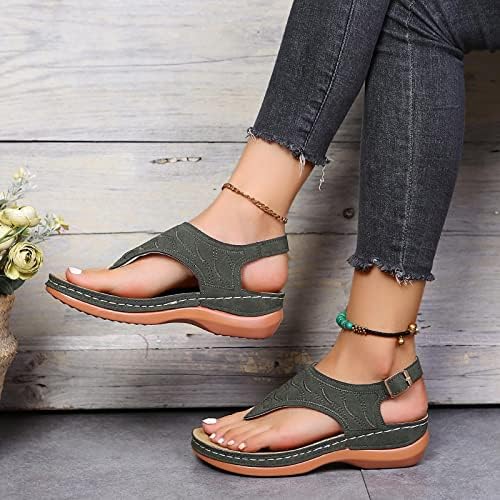 Sandálias de cunha para mulheres de verão damas de cor sólida chinelos de cor de borracha premium sola de clipe casual