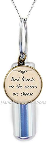 HandcraftDecorações Presente para Câmara de Cremação de Amigos Melhores Amigos são as Irmãs que escolhemos Cremação Colar
