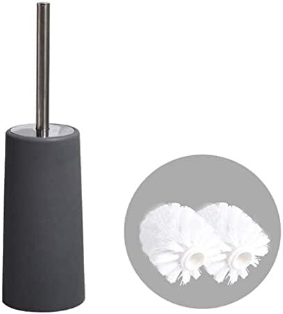 Escova de escova Haibing e suporte e 2 cabeças de escova substituíveis para escova de sapatos de banheiro no banheiro