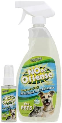 Ofensas do nariz sem fragrâncias para animais de estimação O odor de ar e tecido eliminador - 2 onças de tamanho de viagem e 24 onças com pulverizador