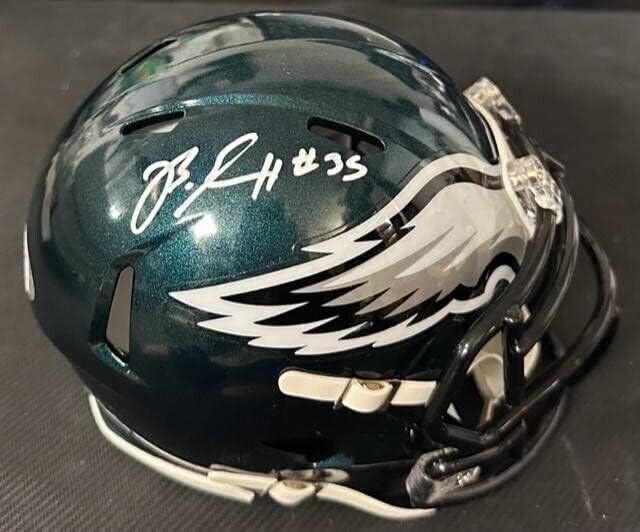 Boston Scott assinou o Mini capacete Auto Philadelphia Eagles PSA ITP 9A18436 - Capacetes NFL autografados