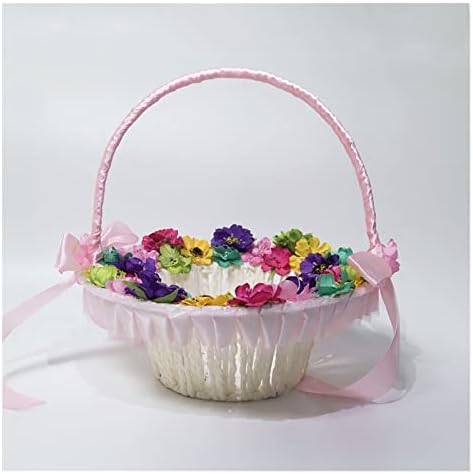 Jkuywx weave cesto simulação flor forjando cesto de cesta de flores de cesta de flores de flores pequenas suprimentos de casamento