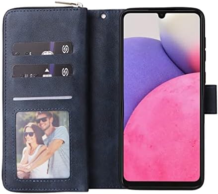 Caixa de bolsa de telefone celular Caixa de carteira para Samsung Galaxy A33 5G, carteira de flip de couro de couro PU PUM Soft com