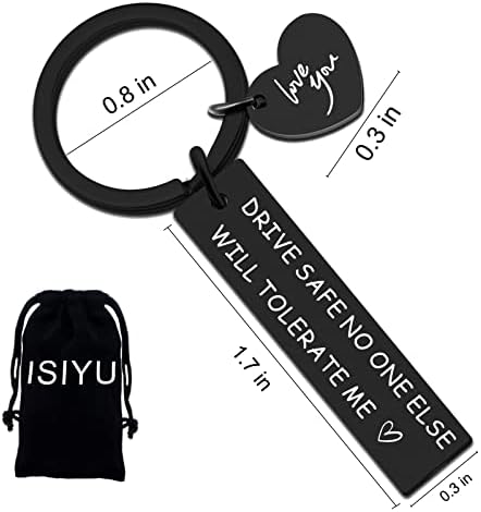 Isiyu Drive Keychains seguros para o namorado do marido Presentes de aniversário ou presentes de aniversário para