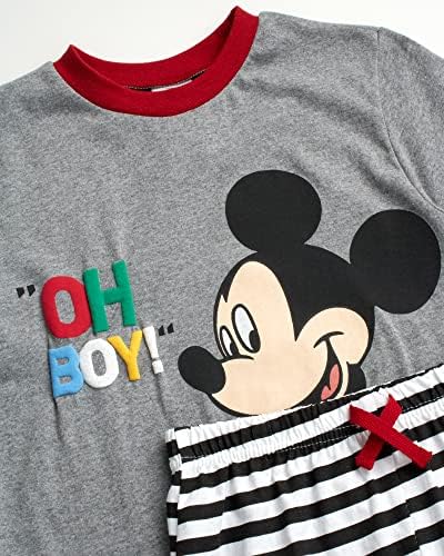 Conjunto de shorts do Mickey Mouse de meninos da Disney - camiseta e shorts de manga curta de 2 peças