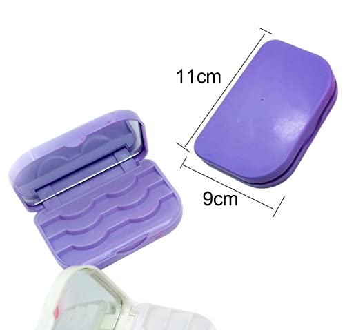 1 peça Caixa de armazenamento de cílios vazios de 3 camadas com maquiagem espelho de maquiagem Casa de cílios de cílios de cílios