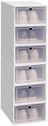 ZSFBIAO 6/10PCS Caixa de armazenamento de sapatos transparente Caixa de sapatos espessada Caixa de sapatos à prova