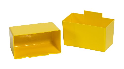 Aviditi Binc313y Bin Cups de plástico amarelo, 3-1/4 x 1-3/4 x 3 polegadas, para classificar pequenas peças em caixas de prateleira