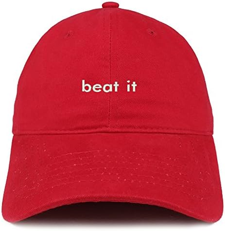 Trendy Apparel Shop Beat It Bordered Cotton Dad Dad Hat