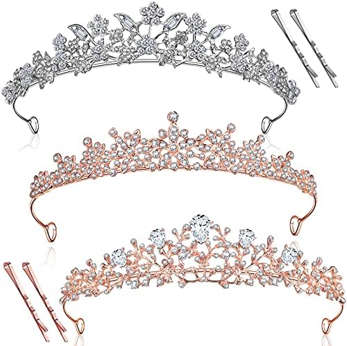 3 peças strass cristal tiaras coroas shinestone decoração coroa coroa de noiva coroa para mulheres garotas festas de