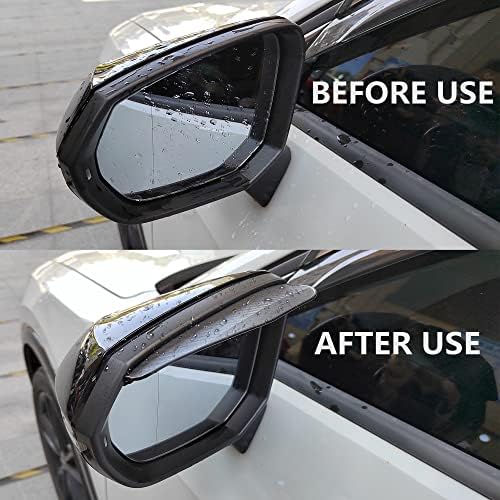 2Pack Car Mirror Rain Brow, Carbon Fiber Car Mirror Mirror Visor Guard - Acessórios para acabamentos externos do carro, Universal para carro, caminhão, SUV