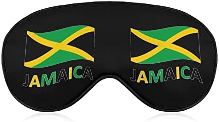 Bandeira jamaicana Máscara de olho engraçada do sono Tampa de olhos macios com olho noturno ajustável Elhes noturnas para
