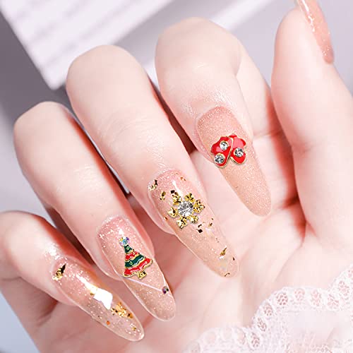 Jerclity 30 peças liga lotes de Natal encantos de unhas de natal pregos garanhão diamante 3d Glitter de unhas shinestone