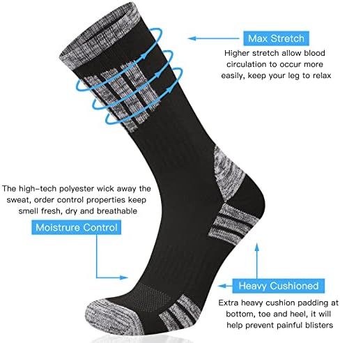Catinho de caminhada de coovan meias de caminhada de meias ao ar livre 5 pares de umidade de umidade achatado meias atléticas de