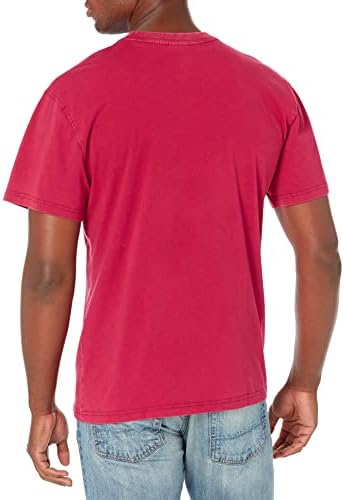 Camiseta de lavagem vintage masculina, camiseta de algodão masculino, camiseta de logotipo masculino