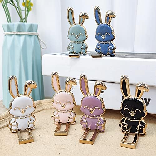 Suporte de telefone dobrável de coelho, suporte de telefone de bunny de desenho animado, suporte de fivela de fivela preguiçosa, suporte de telefone portátil portátil para um suporte para telefone para todos os telefones celulares