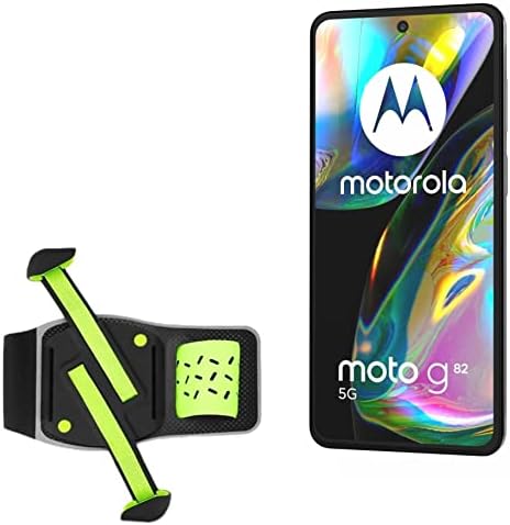 Coloque de ondas de caixa compatível com Motorola Moto G82 - Bravegem Flexsport, braçadeira ajustável para treino e correr para