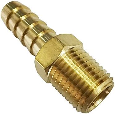 Legines 1/8 NPT macho a 1/4 de encaixe de barb, mangueira de latão conector de adaptador masculino reto, 2 pcs