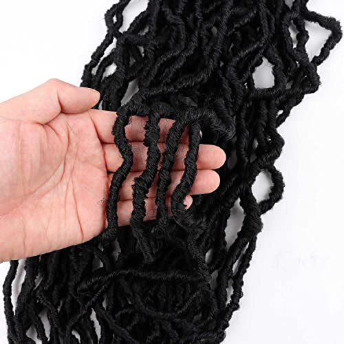 4 pacotes 36 polegadas Locs macios Cabet Hair pré -loop Curly Wavy Faux Locs Braids de crochê para cabelos de crochê de