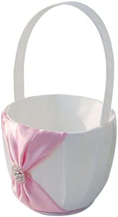 Xjjzs cesta de flores de nó vertical, suprimentos de casamento no estilo ocidental, cestas de flor de casamento de estilo