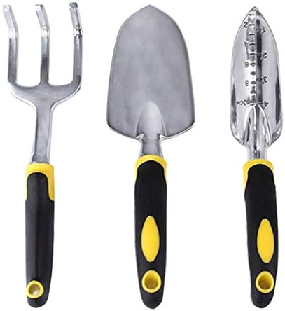 Kit de ferramentas de jardinagem NC, 3 ferramentas de jardinagem, com alças ergonômicas de borracha que não deslizam, incluindo