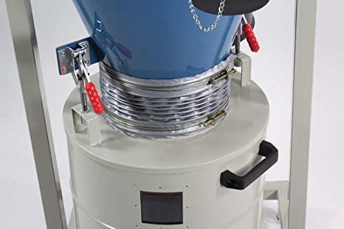 Baileigh 1-1/2hp 110V Ciclone Style Dust Collector, 604 CFM, 20 galões de tambor e entrada de 6 x 4 x 2