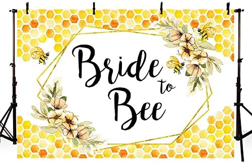 ABLIN 8x6ft Bride to Bee Bridal Brids Backdrop Gold Bee Honeycomb BackgrodyB ABELHO TEMO DE BRIDACO DORAIAÇÕES DO SHOW DOMPENHO BRIDA PARA SER ABSERNAÇÃO