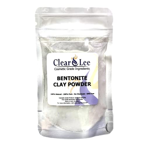 Clearlee Cosmético Clay Powders Pacote de variedade - Caulin, bentonita, Mar Morto, Marroquino, Argila Rhassoul - 5 Pacote -