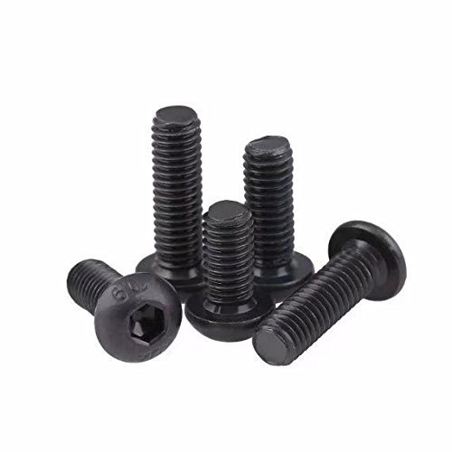 20pcs M4 x 16 mm 10,9 grau Aço de aço allen hexépo para parafuso de parafuso parafuso da cabeça do botão Abbott