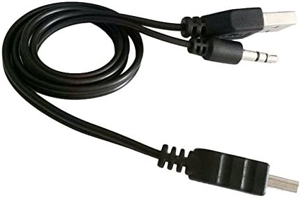 Preto USB2.0 Um macho para mini B masculino + 3,5 mm ADAPTER ADAPTOR ADAPTOR CABE