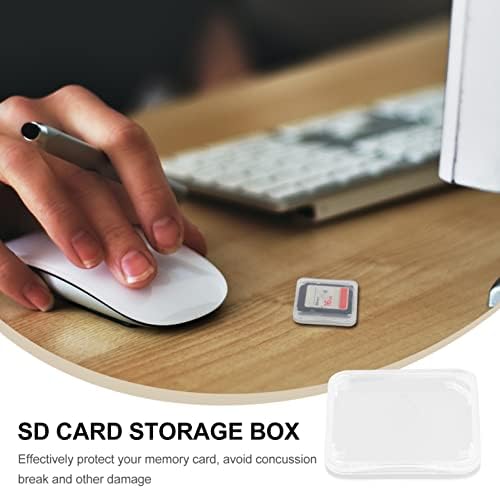 Porta de cartão SD Balacoo, suporte transparente de caixa de memória de caixa de memória Caixas de armazenamento de caixa de armazenamento SD Pacote de estojo de 100 de 100
