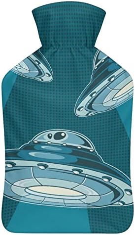 O UFO Hot Water Bottle com capa macia para compressa quente e alívio da dor na terapia a frio 6x10.4in