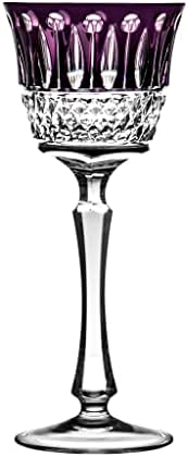 Ajka Fabergé Xenia Amethyst Purple Churge Crystal pequeno copo de vinho branco 7.4 oz - unidade única