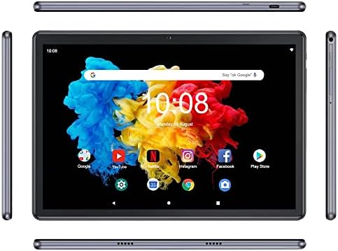 Tablet Android de 10 polegadas, Android 11 comprimido, 32 GB ROM 128 GB Expand, IPS HD, tela de toque de 2,5d g+g, tablets Wi-Fi