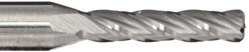 Melin Tool Ferramenta CS-A8 Cobalt Steel Square Nariz End Mill, Weldon Shank, acabamento em monocamada Ticn, corte não central, hélice de 30 graus, 8 flautas, 2,8750 Comprimento total, 1 diâmetro de corte, 0,625 Diâmetro de haste de haste