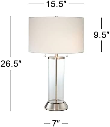 POSTINI EURO Design Fritz lâmpadas de mesa costeiras 26,5 Conjunto alto de 2 com usu e capa de alimentação em metal em