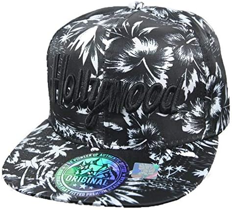 Hollywood Baseball Cap Snapback Hawaiian Hak Hat Floral Casual Bill Tropical