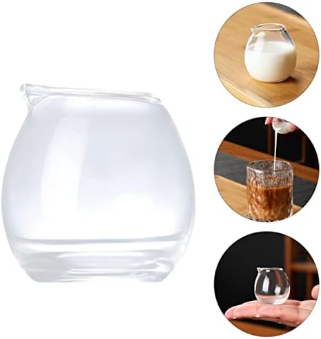2 pcs mini cremador jarro mini jarro de vidro copos de molho transparente jarro molho de vidro tigela tigela de vidro leite