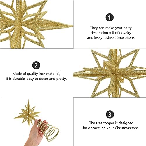 STOBOK BETHLEHEM ARNAMENTO DE ARNAMENTO DE NATA TREELA Trepa de Natal Treça de Natal Decoração Trepa de Estrela Holeira Treça Metal Metal Estrela de Natal Treetop para Decoração de Natal em casa